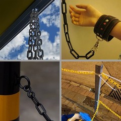 Black Plastic Chain – 32 50 65 Feet Safety Barrier 32 Feet,