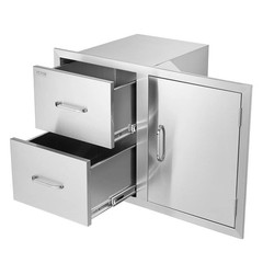 Outdoor Kitchen Door Drawer Combo 32.5″ W x 21.6″ H x 20.5”D, Access Door/Doub