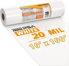 Vapor Barrier 20 Mil 10×100 Crawl Space White Plastic