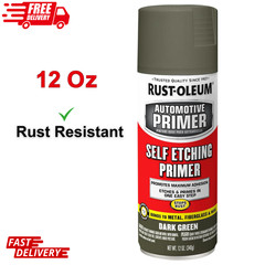 Rust-Oleum 249322 Automotive Self Etching Primer Spray, 12 Oz, Matte Dark Green