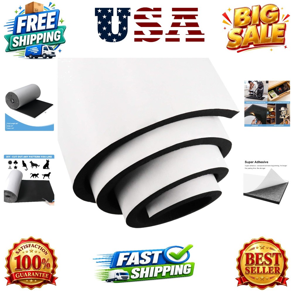 Foam Insulation Neoprene Sheets with Adhesive, 1/4” Thick x 12” W x 98” L …