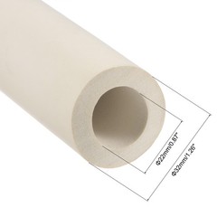 22x32mm Foam Tubing 1m White for Handle Grip Support Pipe Insulation