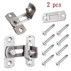 (2 pcs) The 90 Door Buckle Bolt barn Door Lock Right Angle Bending Latch hasp…