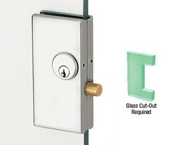 CRL DT36SA Satin Anodized 2-3/4″ x 5-5/8″ Deadthrow Low Profile Center Lock