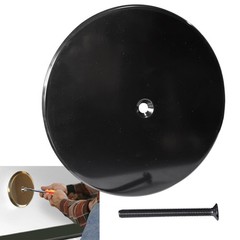 7″ Black Decorative Cleanout Access Covers Plate, Flat Design Cover and