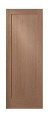 1 Panel Red Oak Flat Mission Shaker Stain Grade Solid Core Interior Wood Doors