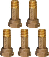 Midline Brass Water Meter Coupling Adapter 3/4 MIP x 1 FIP 5 Pack
