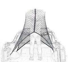 Highly Elastic Cargo Net, 4’x6′ Stretches to 8’x12, Suitable for 6.5ft – 8.1f…