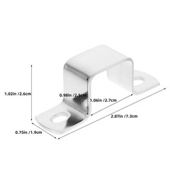 10Pcs Stainless Steel Square Tube Clamps Heavy Duty U Shaped Bracket for Home