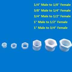Plastic Pipe Fittings Bushing BSP 1/8″ – 1″ Male x Female Thread Reducer Adapter