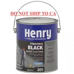 Henry 201 Fibered Black Roof Coating – 0.90 Gallon Compatible with Henry 209XR
