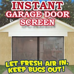 Insta-Screen Double Garage Door Screen – 16′ x 7′ Mesh
