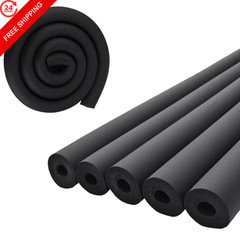 Pipe Insulation Tubing (1-1/8″ x 3/8″ x 6FT), 1-1/8″ ID x 3/8″, Black