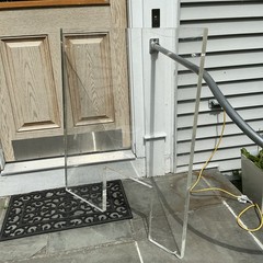 Bullet Proof Ballistic Acrylic Large 41″ x 37″ w/ Teller Window Cutout Preowned