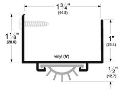 Pemko 217AV36 36″ Door Shoe with Vinyl Mill Finish Aluminum Finish