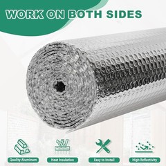 Double-Sided Aluminum Foil Insulation Roll 23.6in X 10ft – Waterproof & Durable