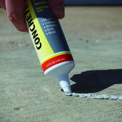 0645 Concrete Repair Patch, Cement Crack Filler, 5.5 Oz Squeeze Tube, Pre-Mixed,
