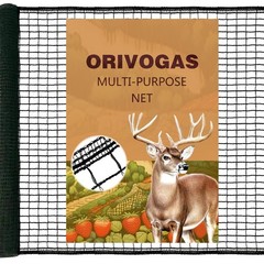 ORIVOGAS Plastic Mesh Fence Deer Fencing 4x75ft,Reinforced 4ft*75ft, Black