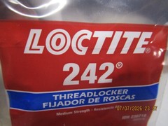 Threadlocker, LOCTITE 242, Blue, Medium Strength, Liquid, 0.5 mL Capsule