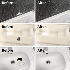 Tub and Fiberglass Shower Repair Kit White, 3.7oz Porcelain Tile Repair Kit, …