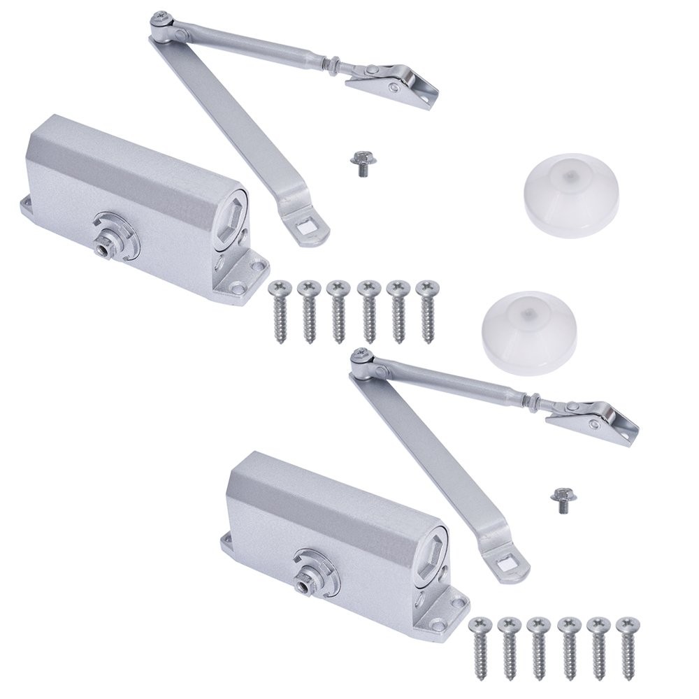 2 pcs Automatic Door Closer Two Independent Valves Control Sweep 25-45KG