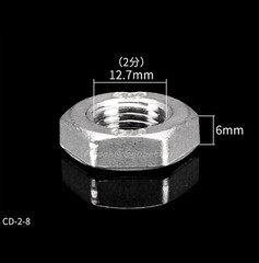 Hexagon Half Thin Lock Nuts 304 Stainless Steel BSP 1/4″ 3/8″ 1/2″ 3/4″ 1″~2″