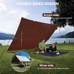 Sunvigor Tarp Waterproof 10x12Ft, Heavy Duty Tarp Cover Extra Thick 14 Mil Te…