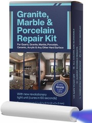 Granite, Marble & Porcelain Repair Kit (Clear, Black & Acrylic) – Ideal as Qu…