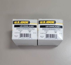 2-PACK US Lock Knob/Deadbolt Cylinder Universal LA Keyway Chrome KA2