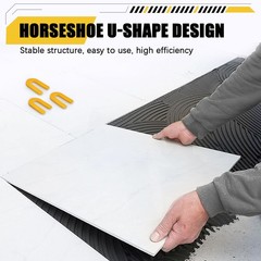 200 Horseshoe Tile Spacers, 3/16-Inch U-Shaped Plastic 3/16″-200 Pcs, Yellow