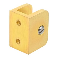 4Pc Glass Clamps Screw Brushed Gold 31.5x24x20.5mm for Glass Shelves Shower Room