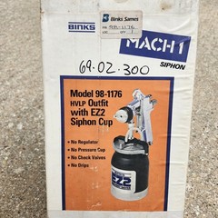 Binks Mach 1 SL HVLP Outfit #98-1176 Paint Spray Gun w/ EZ2 Siphon Cup & Nozzle