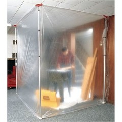 Zipwall Zp2 Barrier System, With 2 Steel 10 Ft Poles
