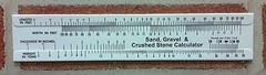 Sand, Gravel & Crushed Stone Calculator Slide Ruler Made In USA!!!