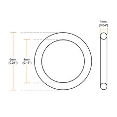 30Pcs 6mm x 1mm FKM Rubber O-rings Heat Resistant Sealing Ring Grommets Green