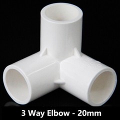 PVC 3/4/5/6-Way Elbow Connector Pipe Fittings 20/25/32/40/50mm White/Blue/Grey