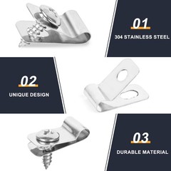 Tottist 120 Pcs Fence Wire Clamps Stainless Steel Fencing Mounting x120