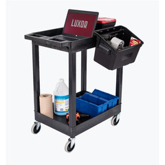SEC11-B-OUTRIG Luxor 24 x 18 Plastic Utility Tub Cart w/ Bins