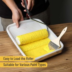 9 Inch Paint Tray Liners – 21 pcs, One Metal Tray with 20 Plastic Liners