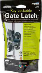 Lokklatch N346-201 Keyed Gate Latch with Adjustable Design for Wood Metal Vinyl
