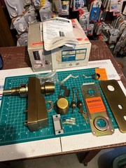 NOS PARTS ONLY Kaba Simplex L1000-5 Antique Brass Door Push Button Lock
