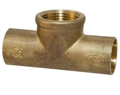 19ct Everbilt LeadFree Tee Fitting Cup X Cup X FIP Forged Bronze 3/4 x 3/4 x 1/2