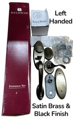 Baldwin 85345-050-2LFD Full Dummy Kit Landon Series Satin Brass-Black Finish NOS