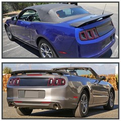 Matte Black ABS 4-Pedestal Rear Trunk Spoiler for 2010-2014 Ford Mustang GT
