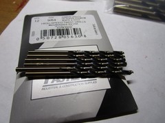 9/64″ x 2-7/8″ OAL 135° Split Black / Gold HSS Straight Jobber Drill QTY 6