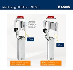 Adjustable Wide-Hook Door Closer, Flush to 3/4 Inch Offset, Easy Install, Durabl