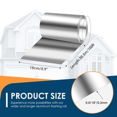 Tubtoken Aluminum Roll Flashing 6 X 100 Metal Roofing Roll Roof – 6” X 100′