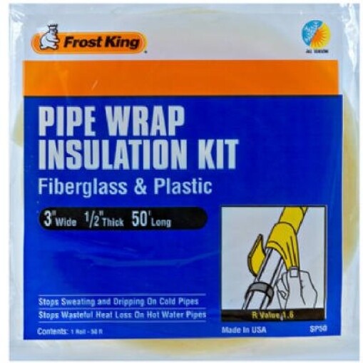 Thermwell Products SP50 Fiberglass Pipe Insulation Kit – Quantity 12