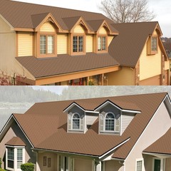 Tan 3-Tab Asphalt Shingles 8-Pack 39.4″x13.1″ House Shed Roofing Materials