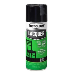 Rust-Oleum 1905830 Lacquer Spray Paint, 11 oz, 11 Ounce (Pack of 1), Black